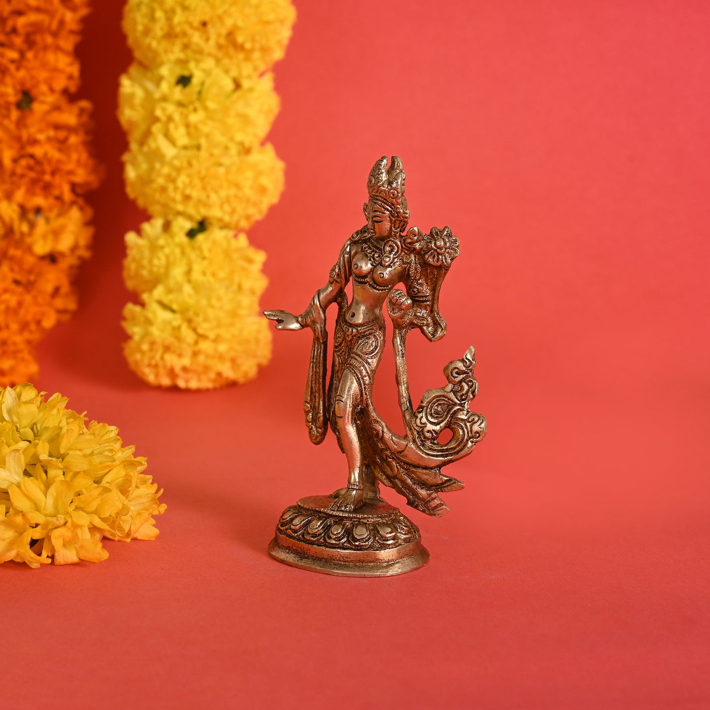 Brass Godess Tara ( 5" )
