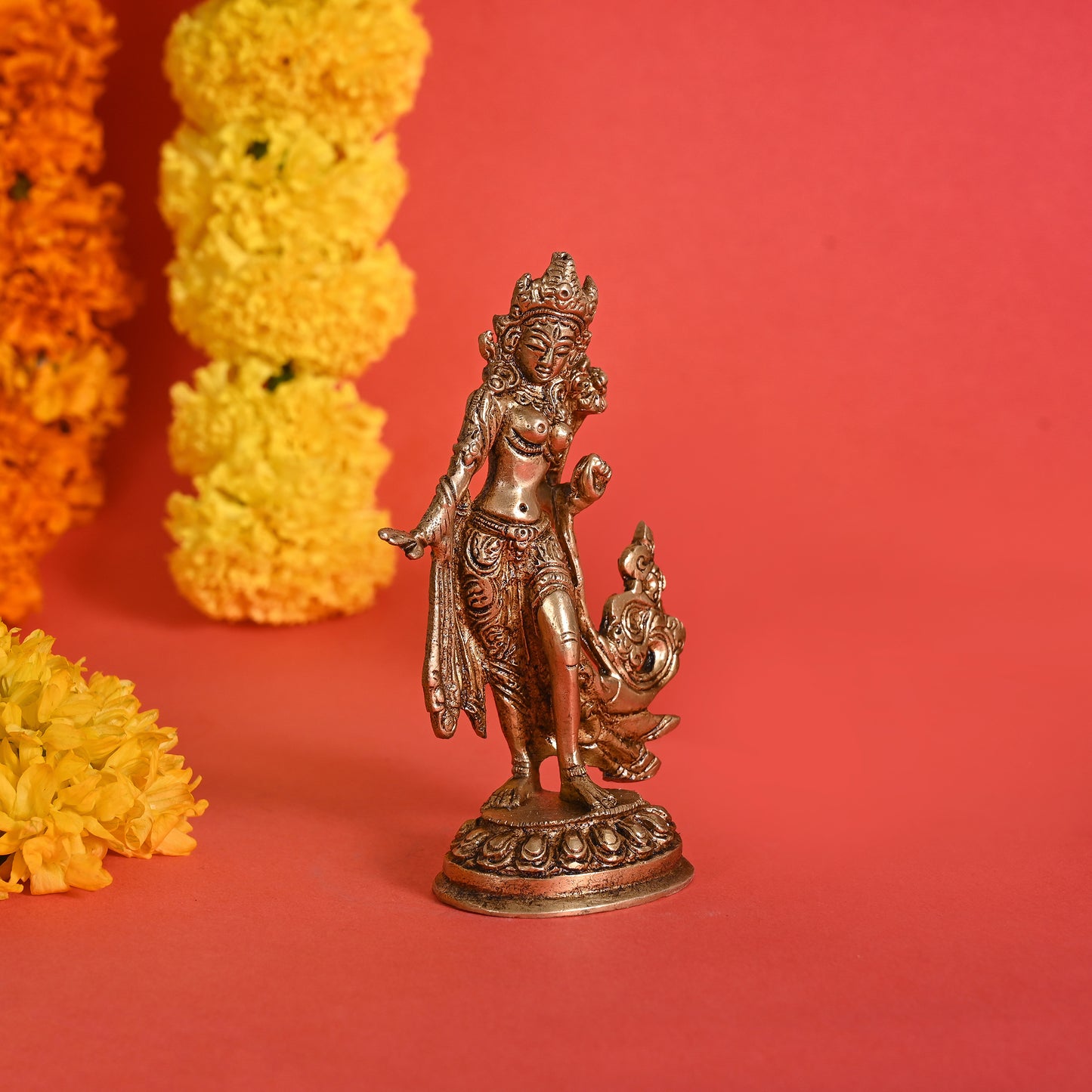 Brass Godess Tara ( 5" )