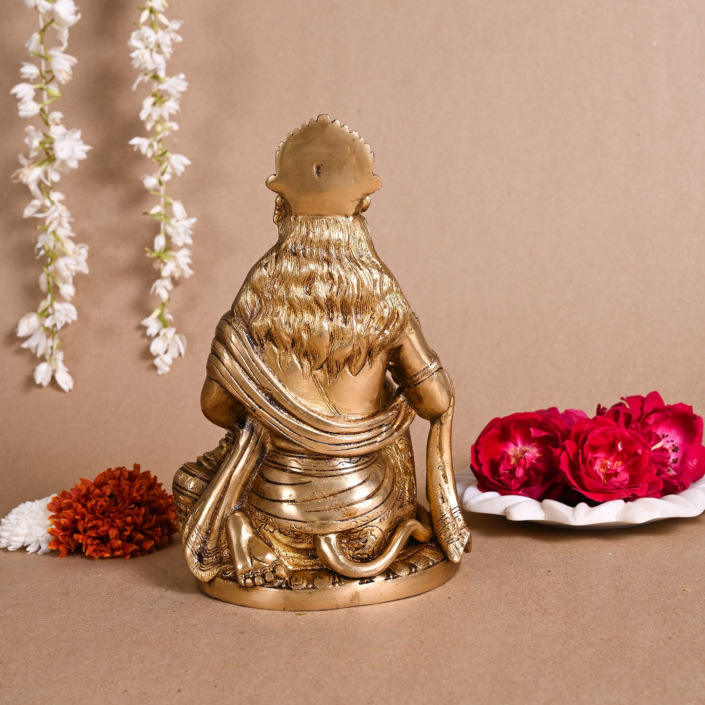Brass Lord Hanuman Idol ( 9" )