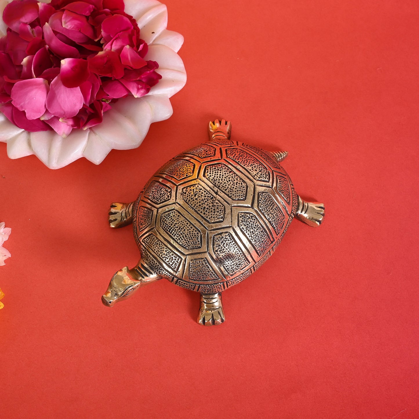 Handmade Brass Tortoise ( 7" )