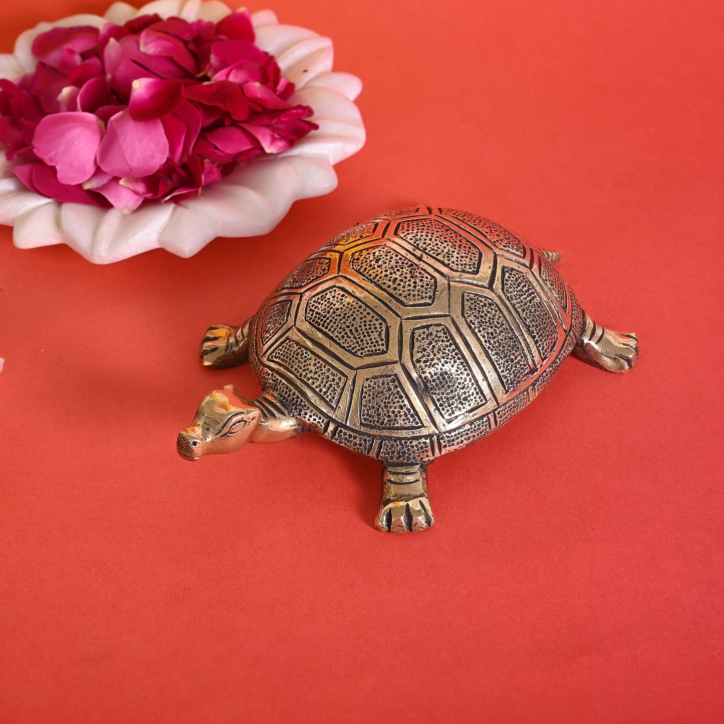 Handmade Brass Tortoise ( 7" )