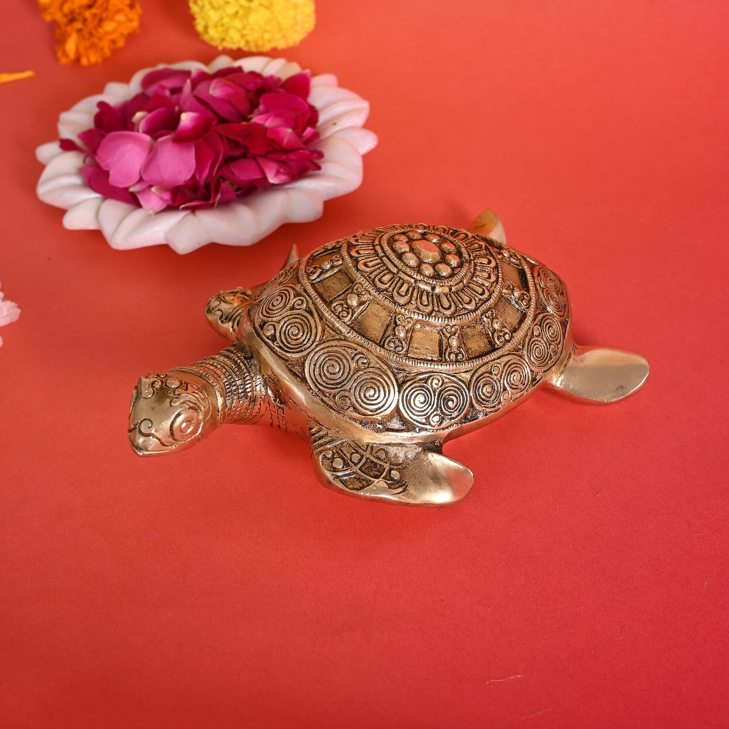 Brass Decorative Tortoise (8")