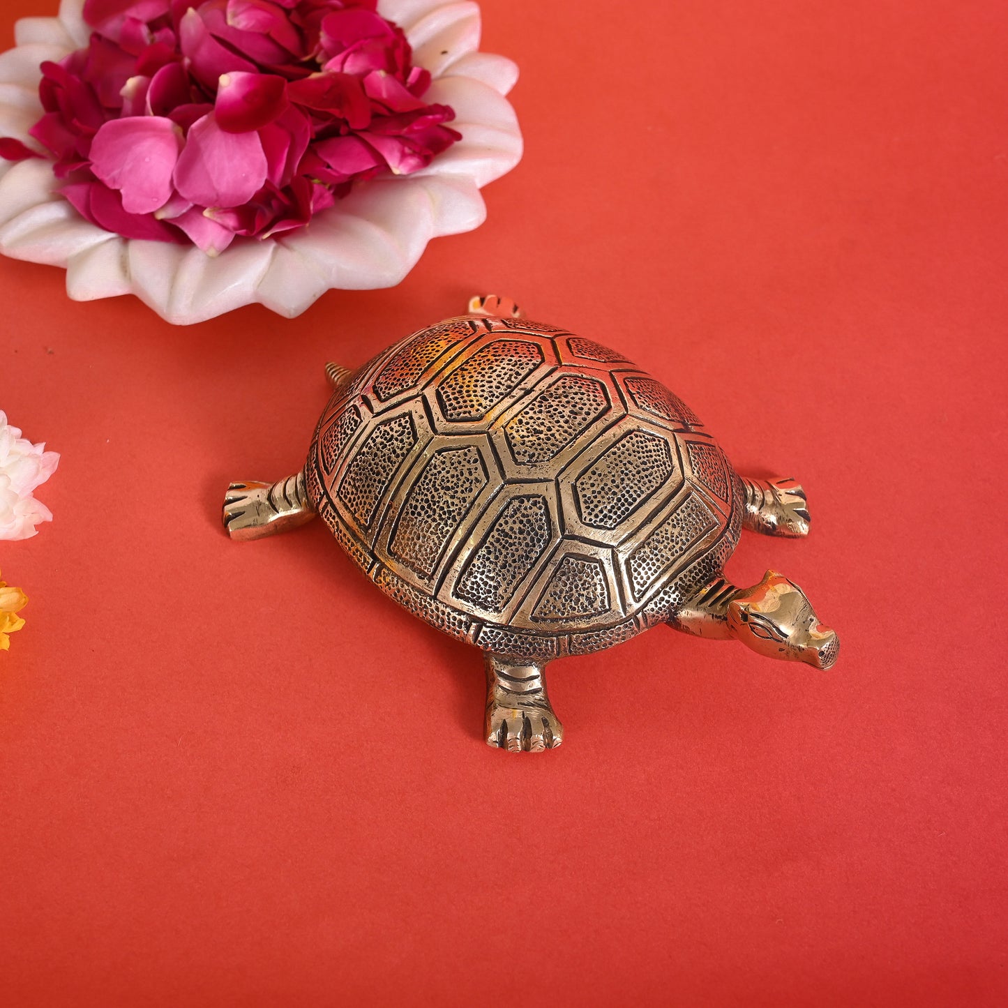 Handmade Brass Tortoise ( 7" )