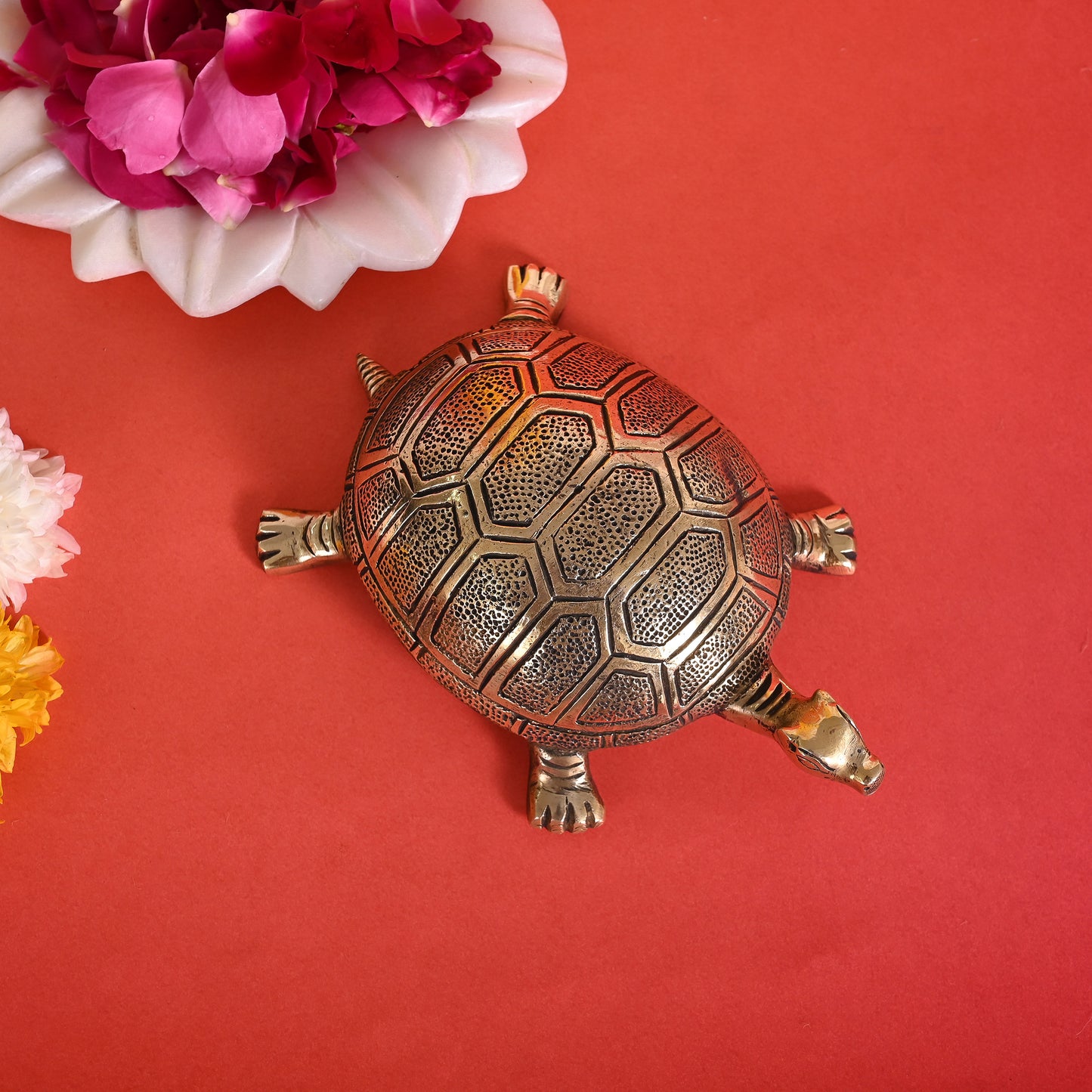 Handmade Brass Tortoise ( 7" )
