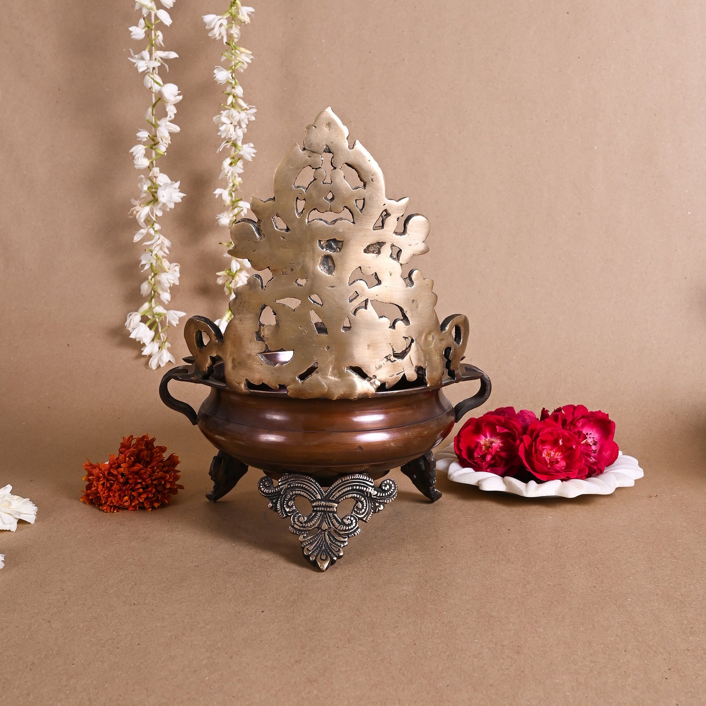 Antique Brass Urli (9.5")