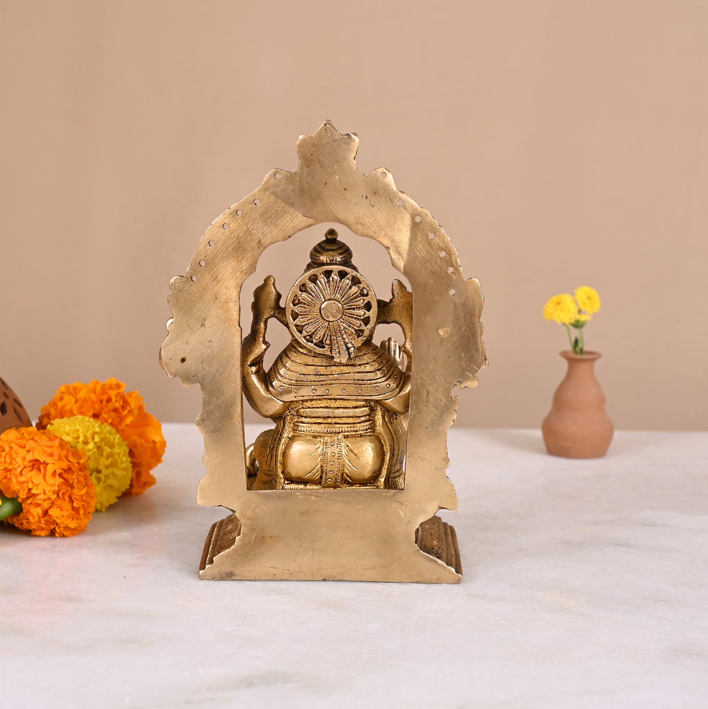 Brass Vinayagar Statue for Home (7")
