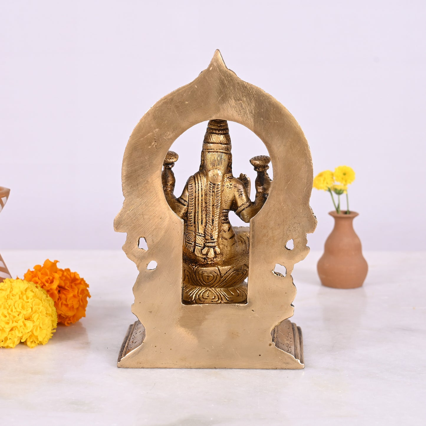 Brass Lakshmi Statue (7")