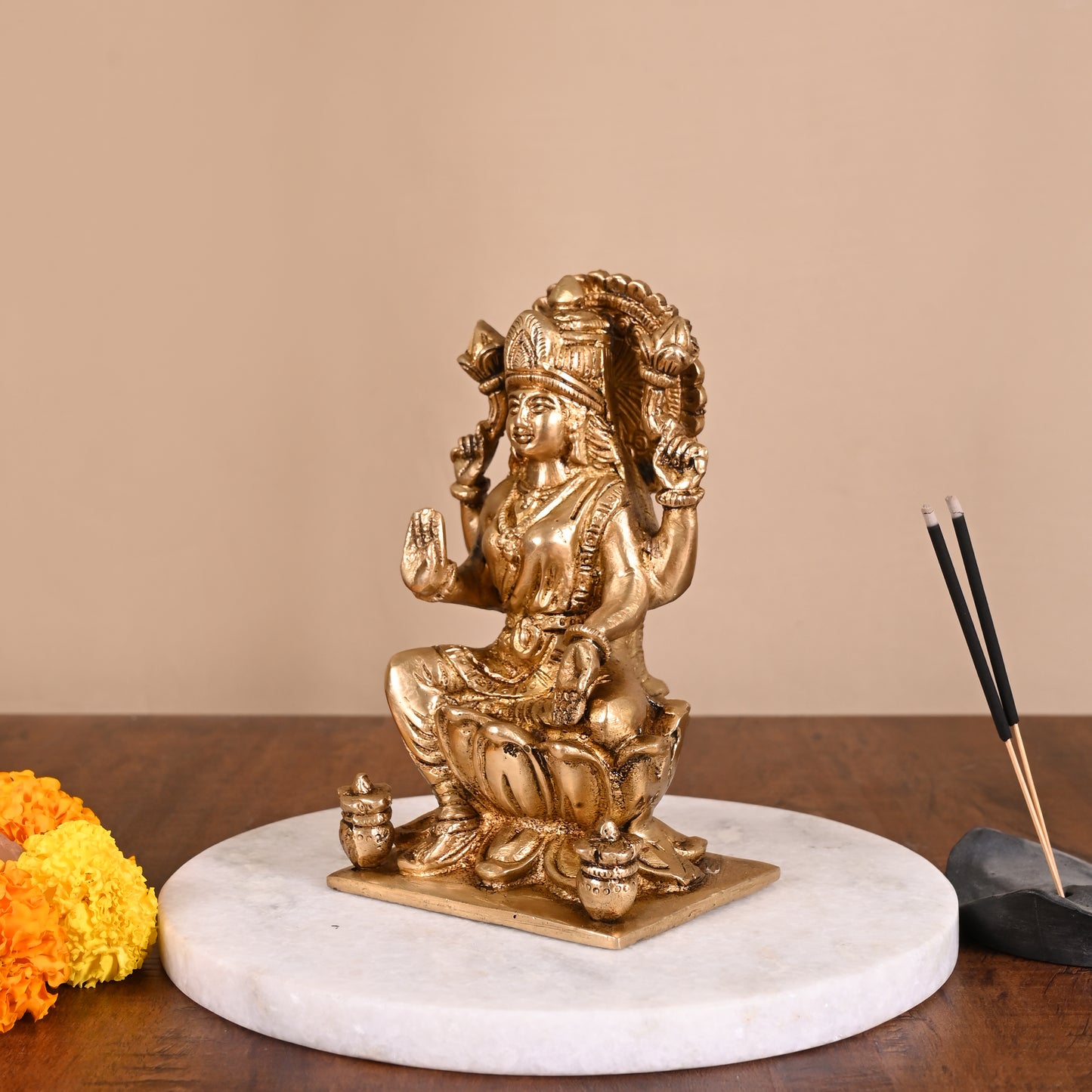 BRASS ASTHA LAKSHMI IDOL (6")