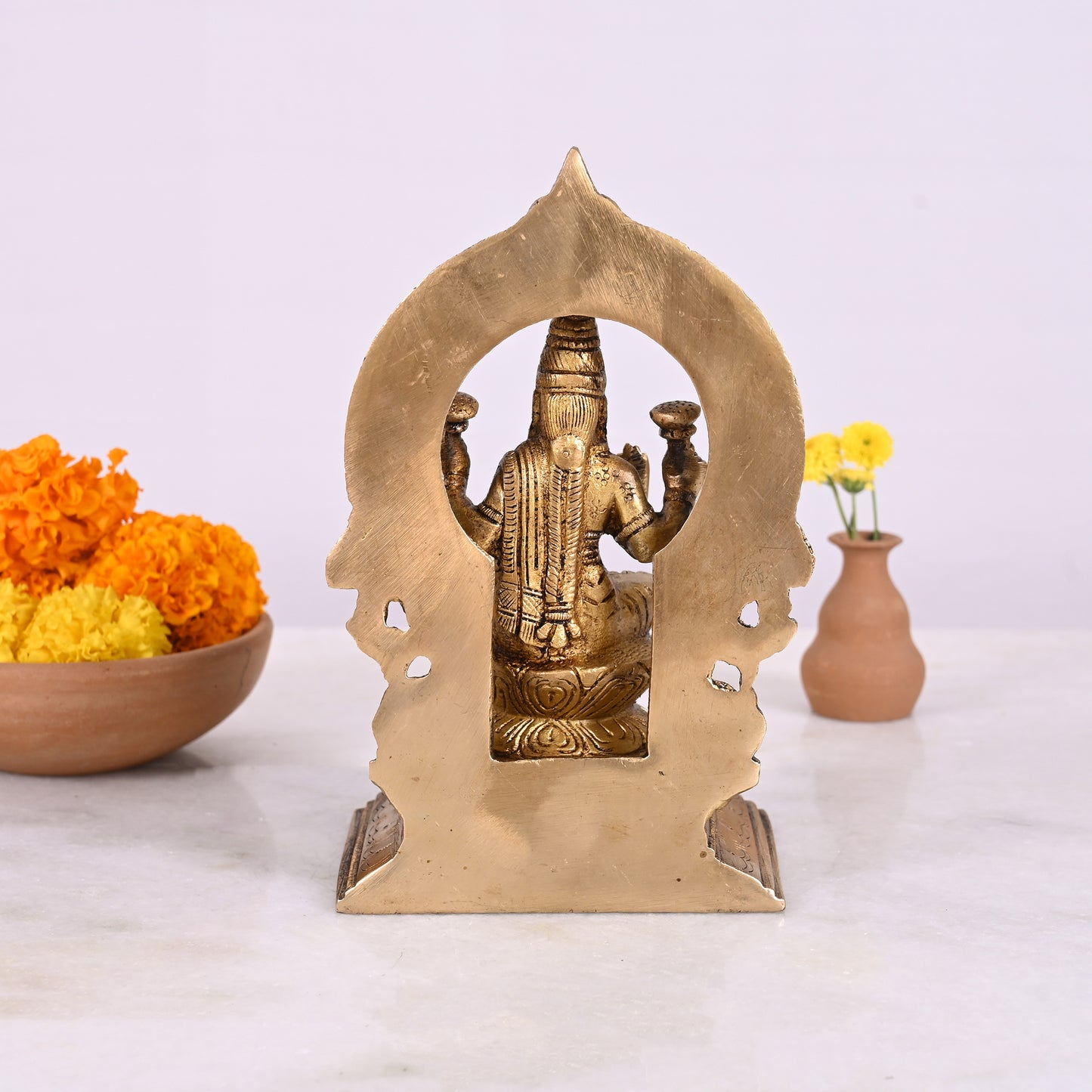 Large Brass Lakshmi Idols Online (9.5")