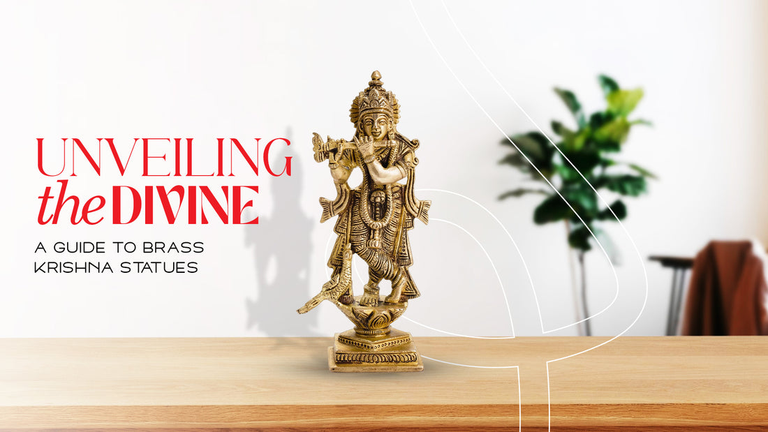 brass krishna idol