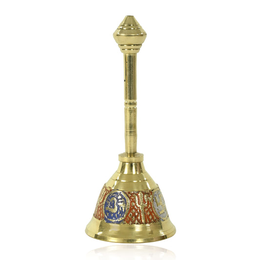 Brass Blue & Golden Hand Bell (2.56")