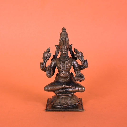 hayagriva copper statue - avatar of loard vishnu (4.63")