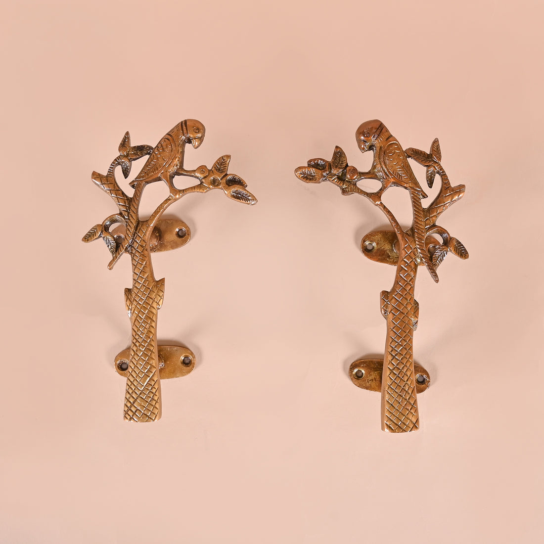 Brass Love Birds on Tree Showpiece 9"