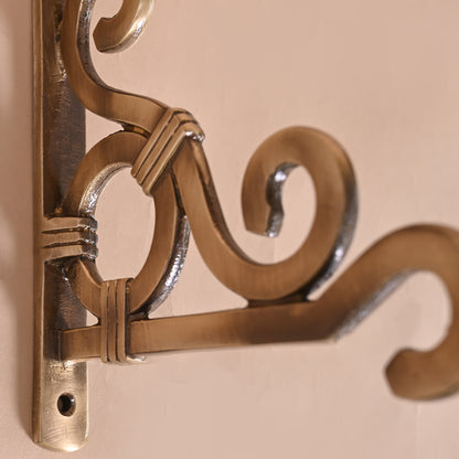 Brass Ethnic Carved Wall Lantern Diya Hanger Planter Hangers
