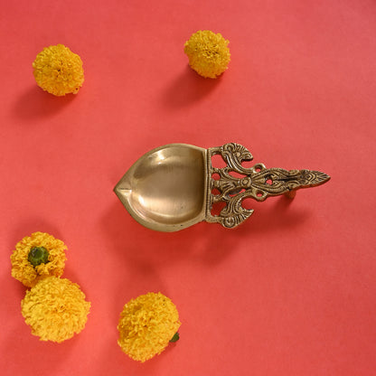 Brass Ethnic Indian Design Aarti Spoon