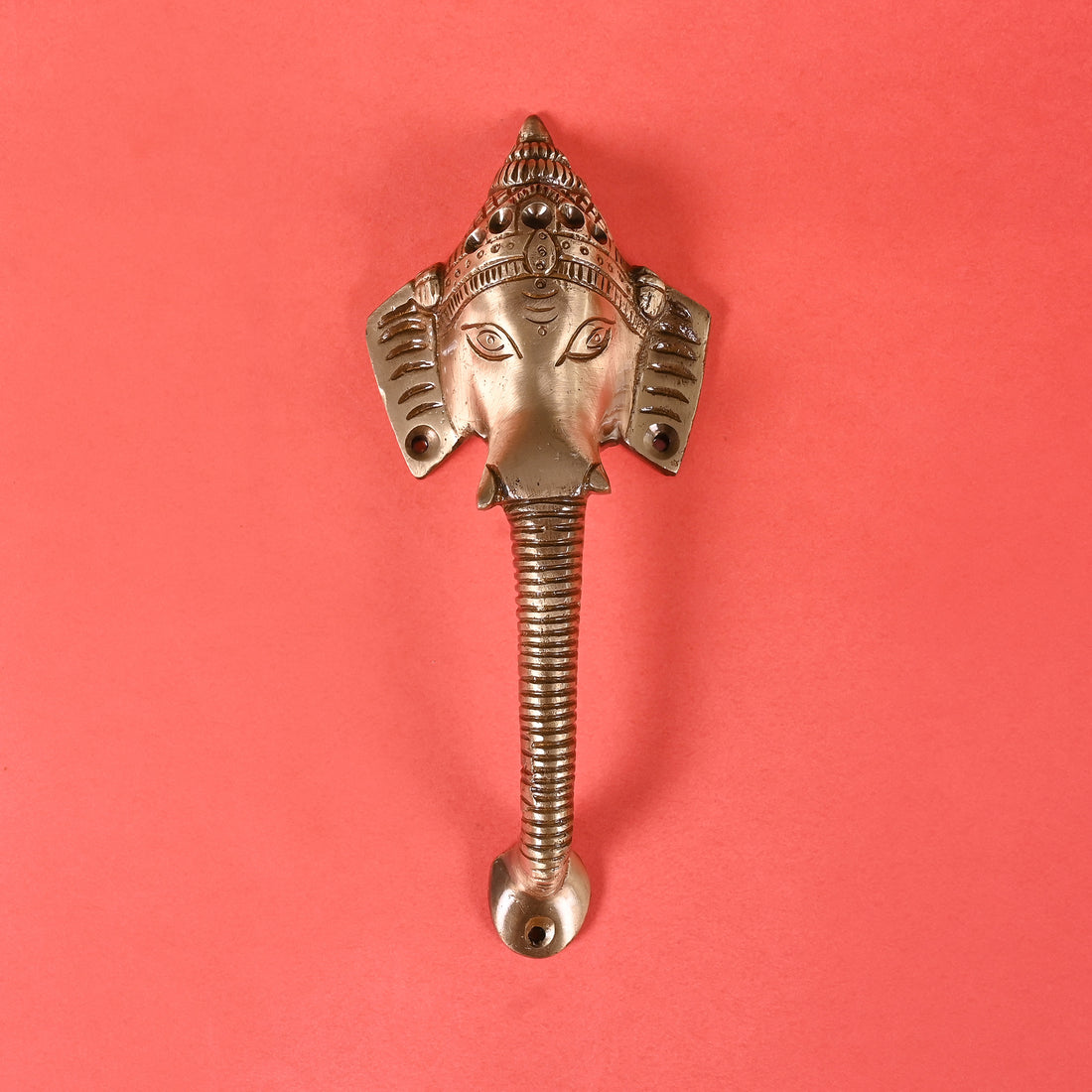 Brass Ganesh Idol with door handle (8")