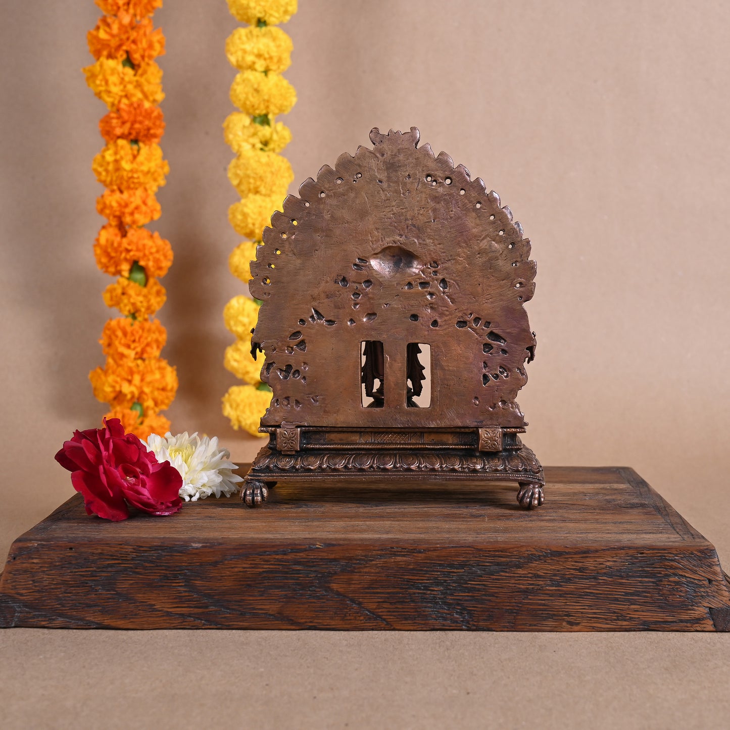 Sridevi Bhudevi Sameta Venkateswara Swamy Idols Statue Copper Set ( 7" )