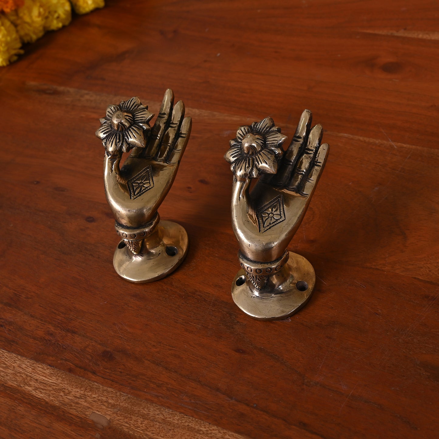 Brass Hasth Door Handles S/2 ( 3.5" )