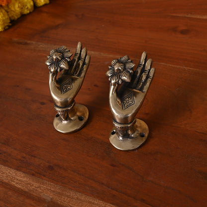 Brass Hasth Door Handles S/2 ( 3.5" )