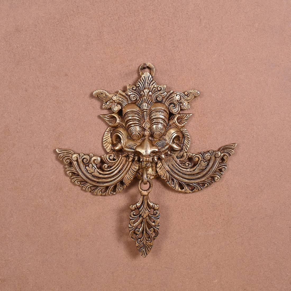 Brass Kirtimukha Wall Hanging Mask ( 10.5" )
