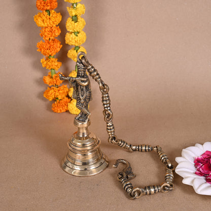 Brass Krishna Bell ( 8" )