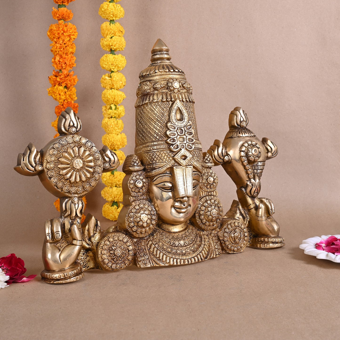 Brass Tirupati Balaji/Venkateshwara Idol ( 15" )
