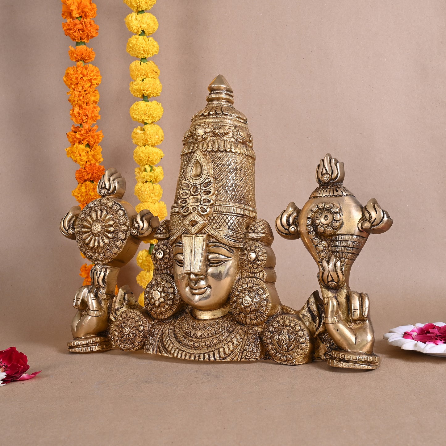 Brass Tirupati Balaji/Venkateshwara Idol ( 15" )