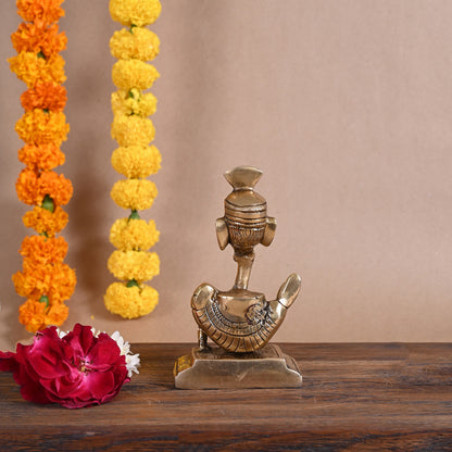 Brass Turban Ganesh (5.5")