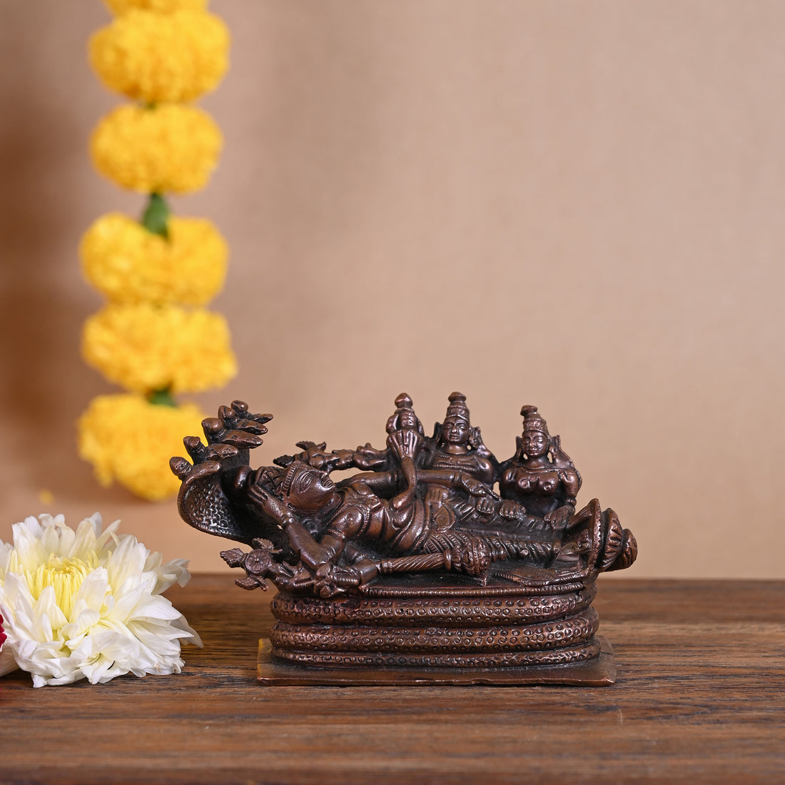 Copper Lakshmi Narayan Idol ( 2.5" )