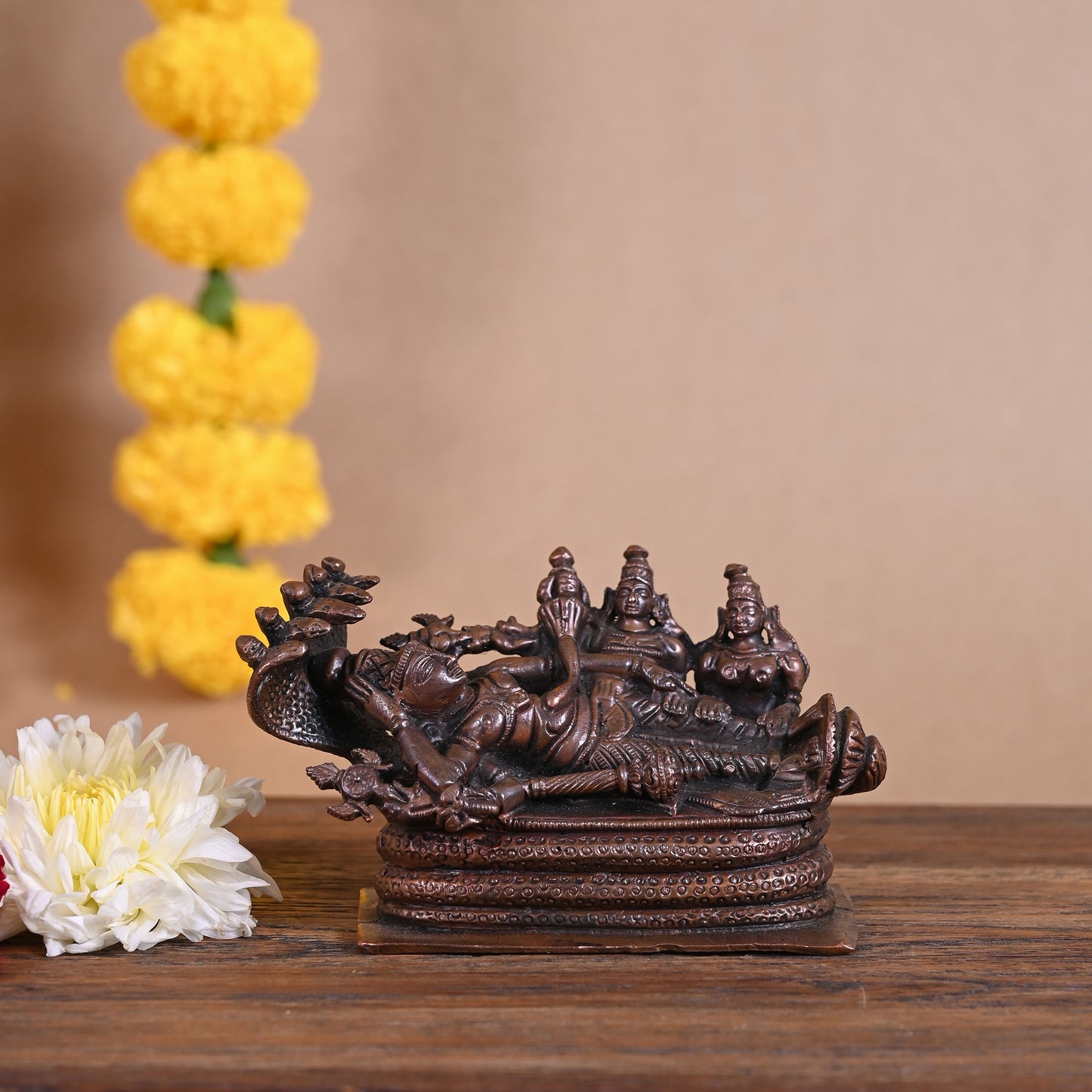 Copper Lakshmi Narayan Idol ( 2.5" )