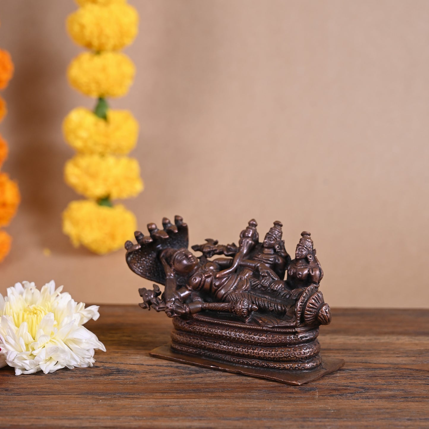 Copper Lakshmi Narayan Idol ( 2.5" )