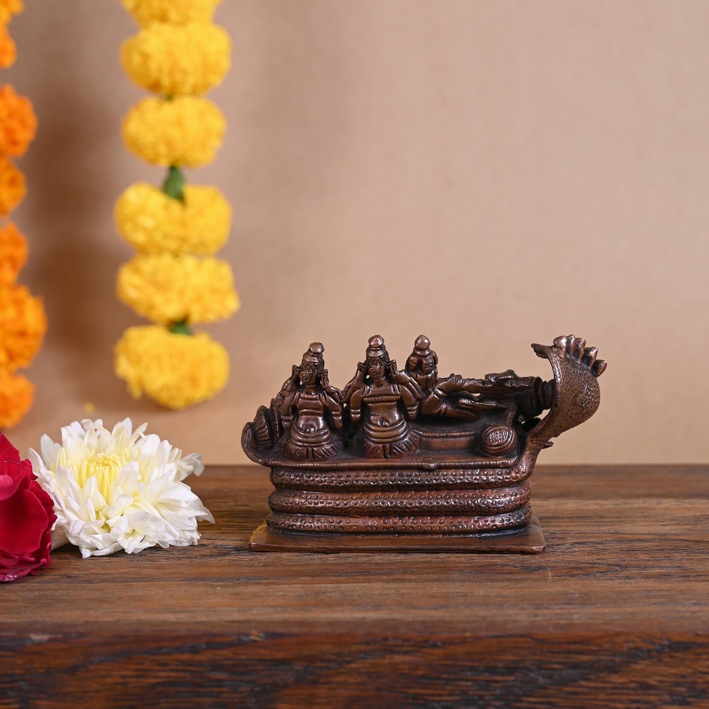 Copper Lakshmi Narayan Idol ( 2.5" )