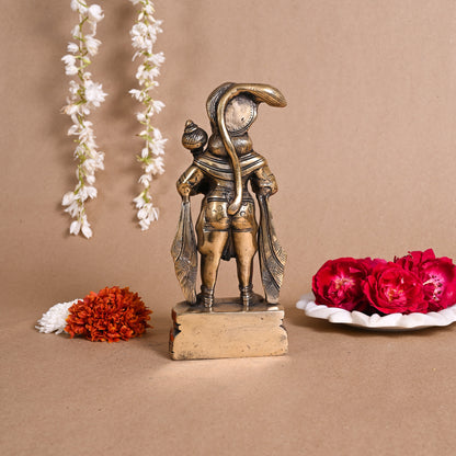 Brass Standing Hanuman Statue (8.5")