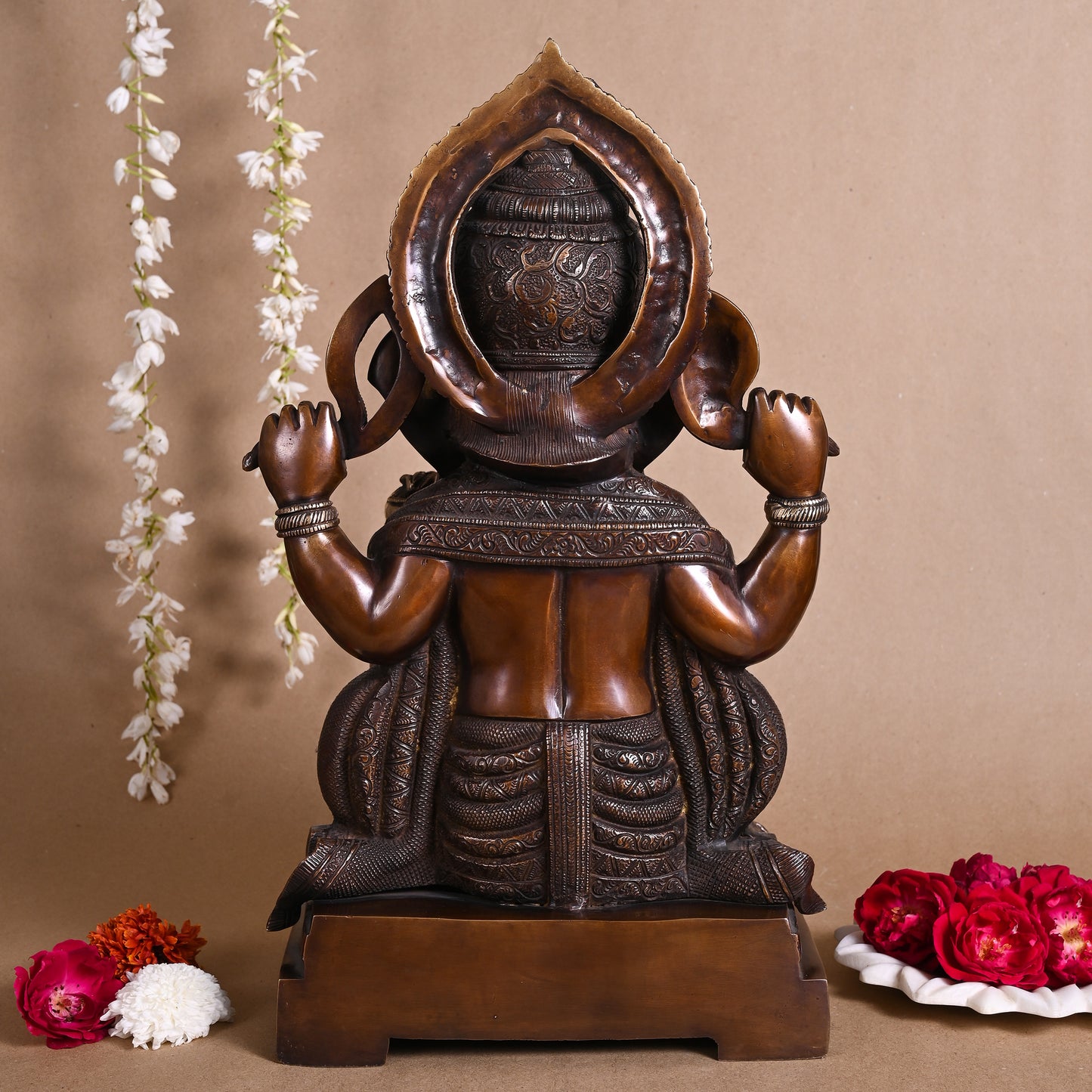 Brass Ganesh Idol Big Size (18.5")