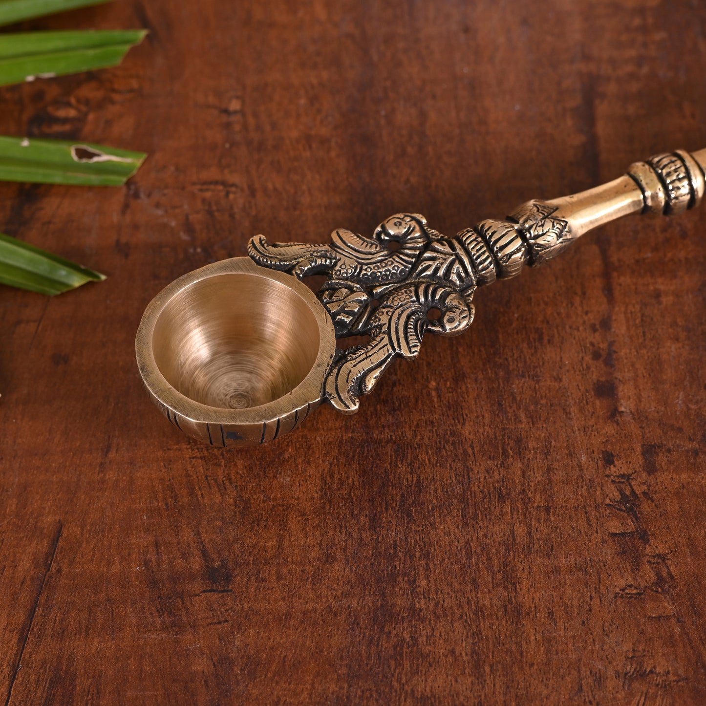 Brass Krishna Hawan Spoon ( 1" )