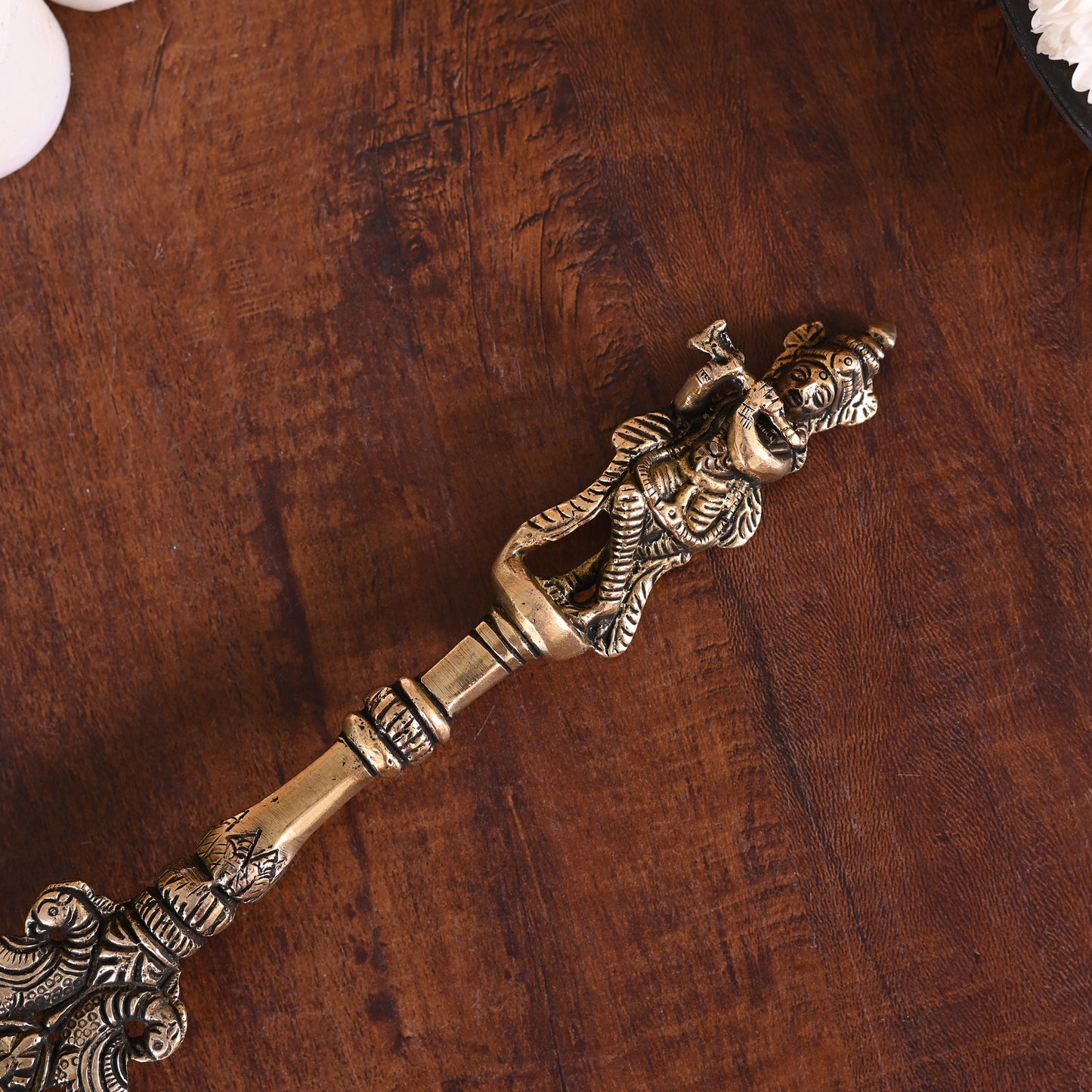 Brass Krishna Hawan Spoon ( 1" )