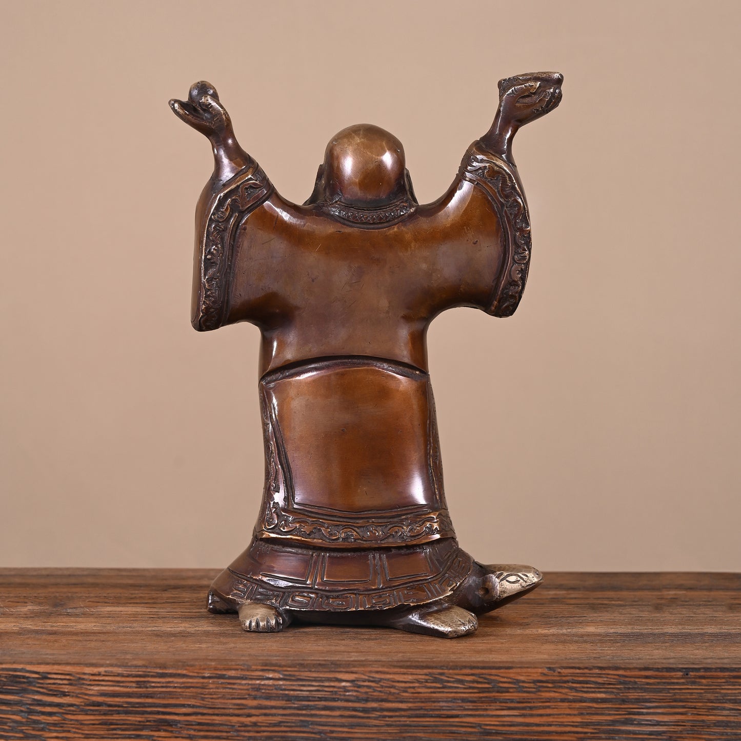 Brass Laughing Buddha (8")