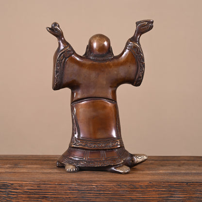 Brass Laughing Buddha (8")