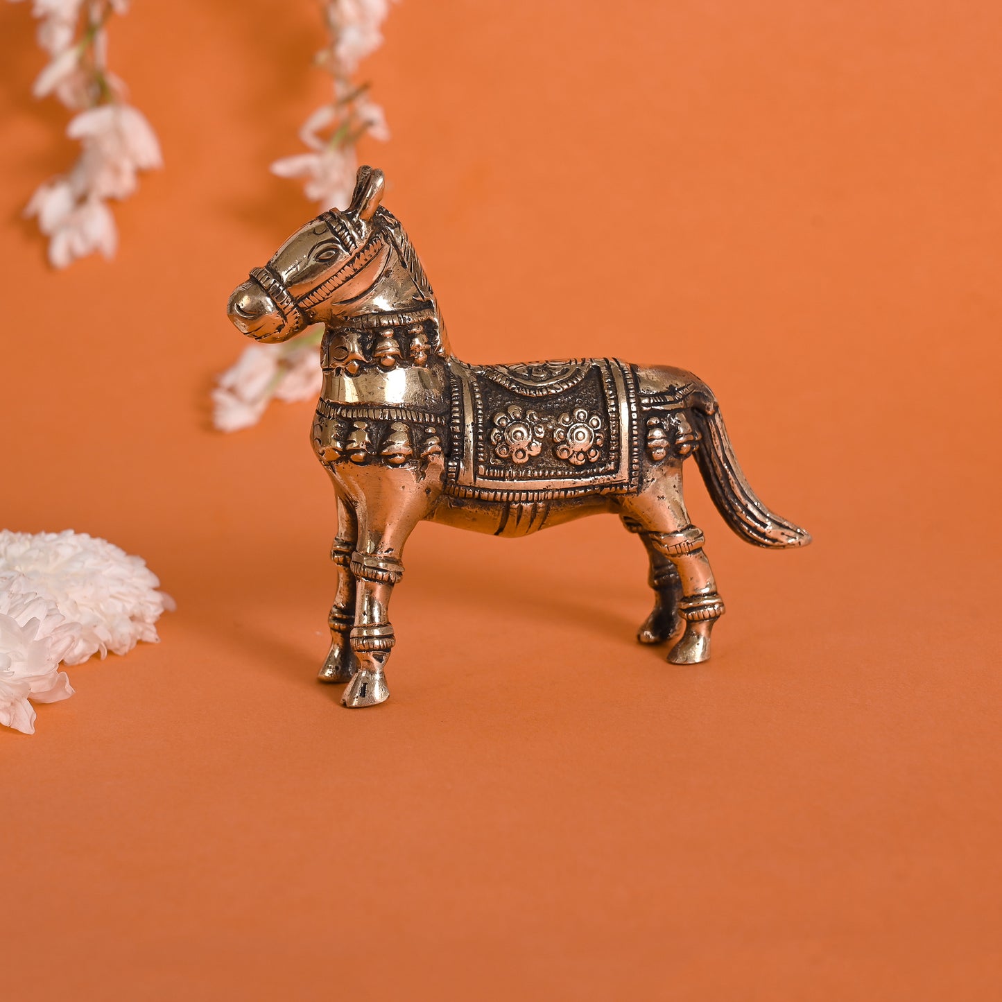 Brass Mini Decorative Horse ( 4" )