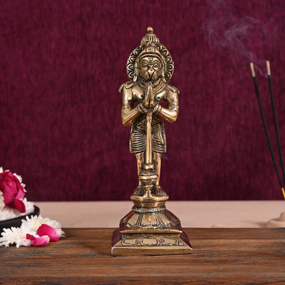 Brass Hanuman Statue ( 8.5" )
