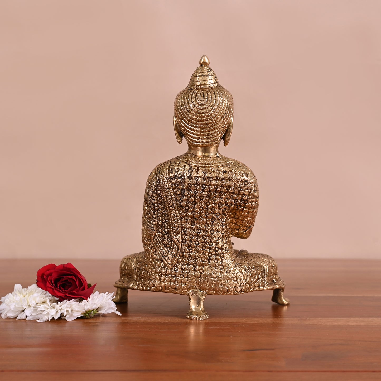 Brass Meditating Buddha (9.5")