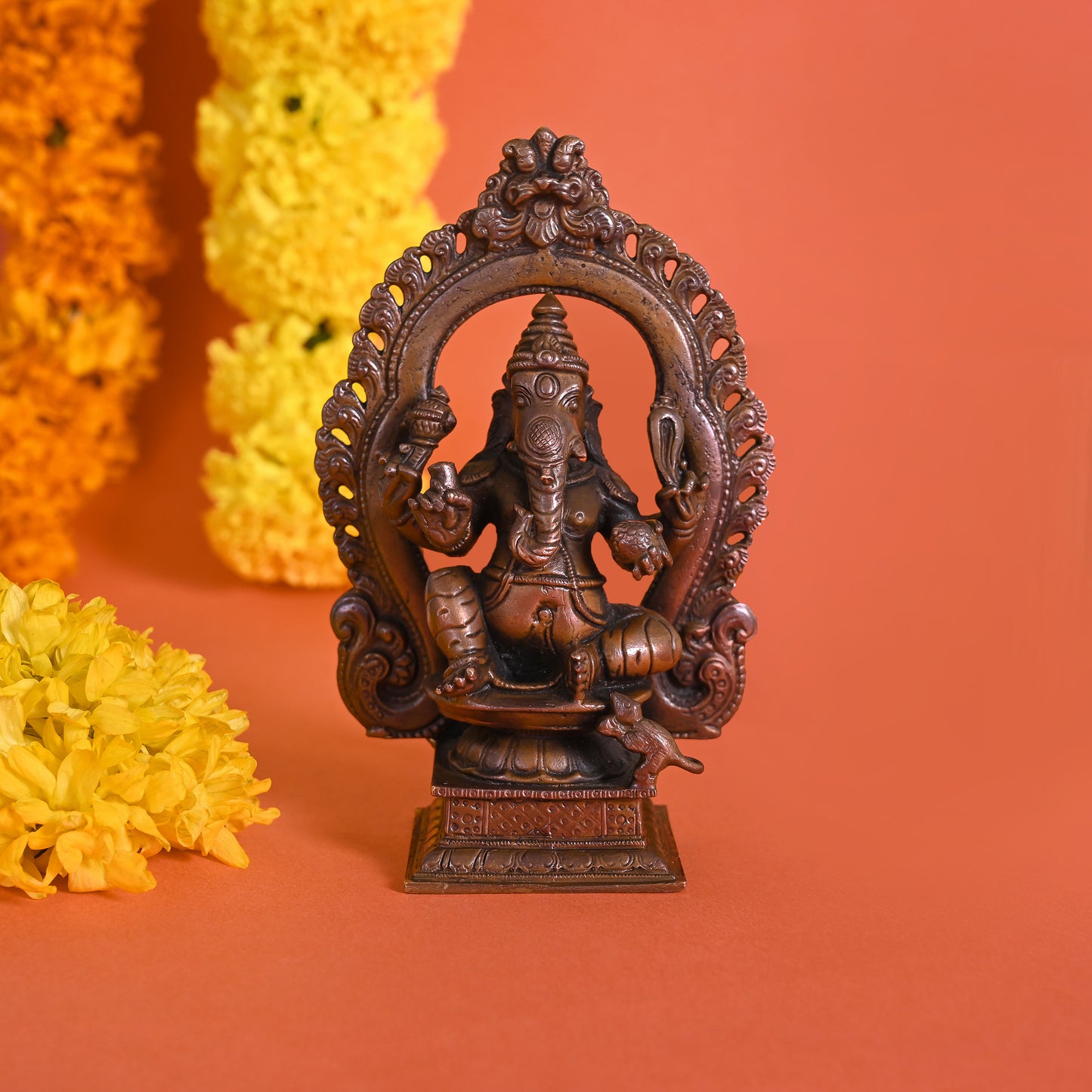 Copper Lord Ganesh Idol ( 5.5" )