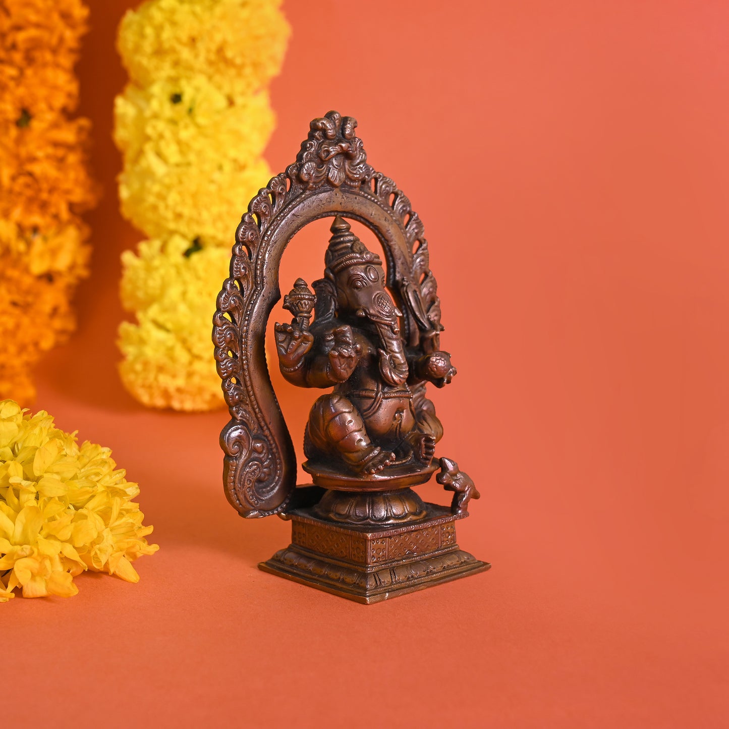 Copper Lord Ganesh Idol ( 5.5" )