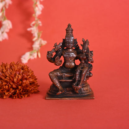 Copper Lakshmi Narayan With Stand (3" )