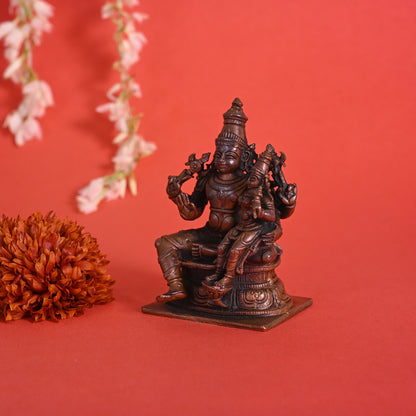 Copper Lakshmi Narayan With Stand (3" )