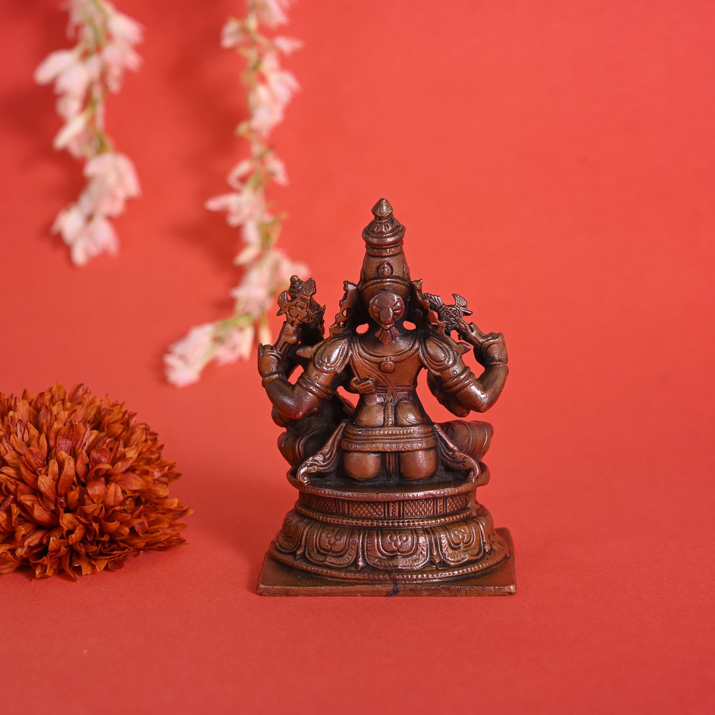 Copper Lakshmi Narayan With Stand (3" )