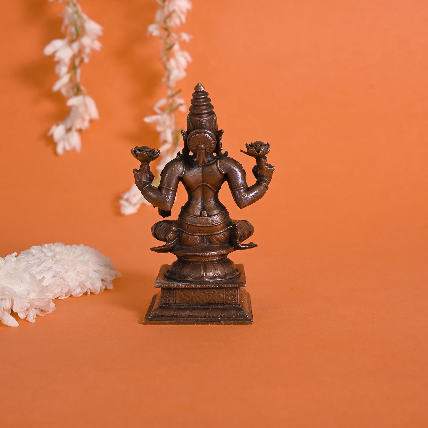 Copper Godess Lakshmi Idol ( 4" )