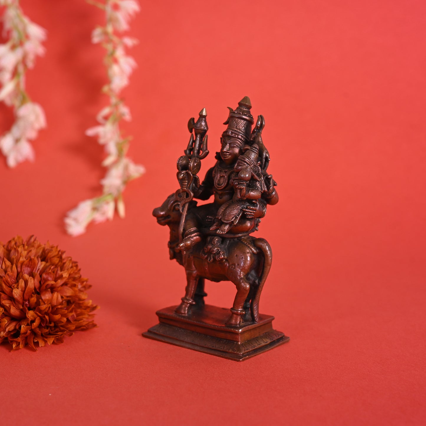 Copper Shiv Parvati ( 4" )
