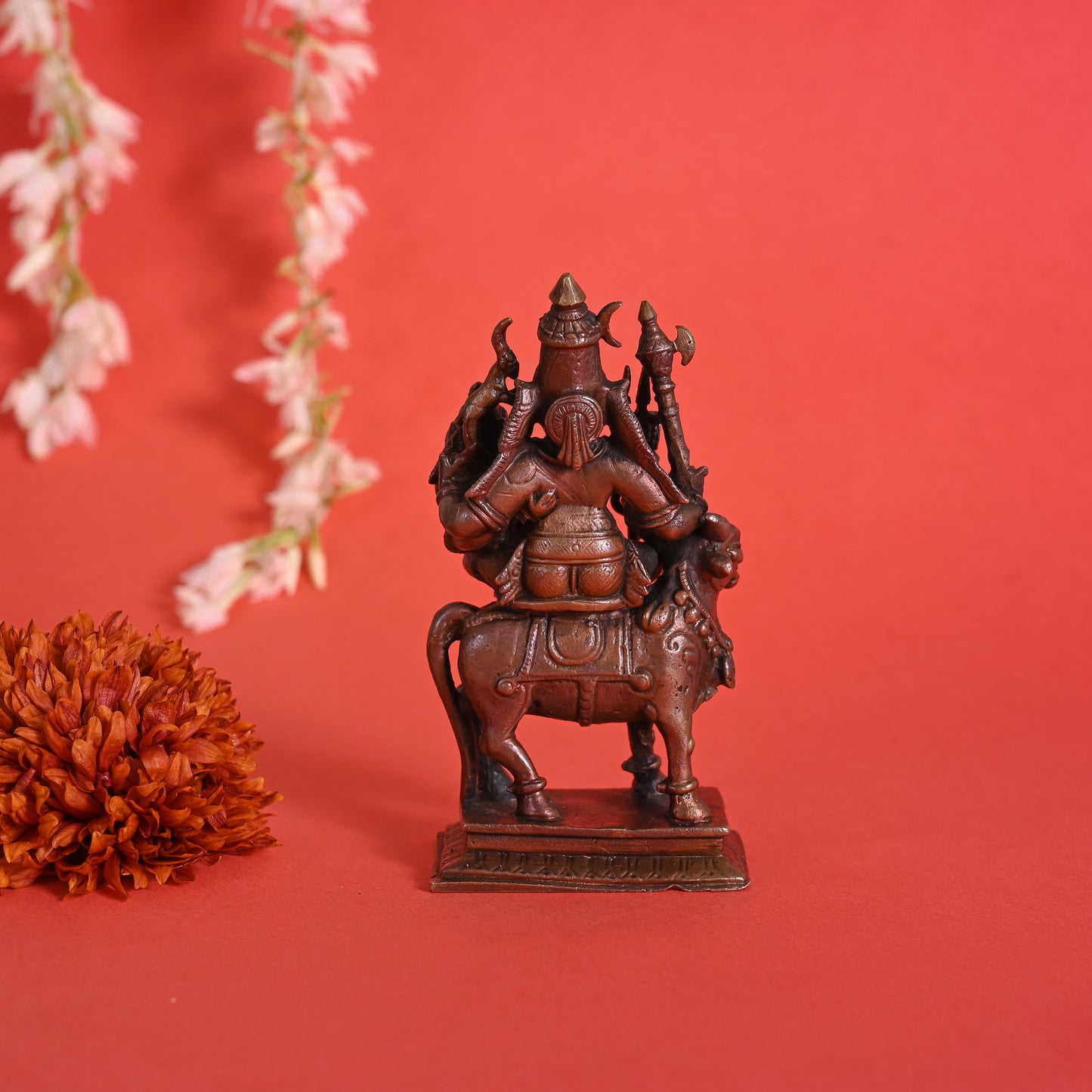 Copper Shiv Parvati ( 4" )