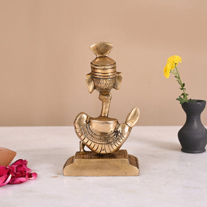 Brass Ganesh Statue with Diya ( 5.5" )